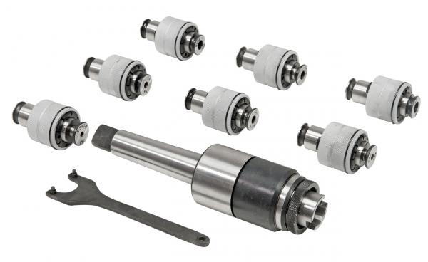 Zubehör für Bohrmaschine Bernardo Gewindeschneid-Schnellwechselfutterset MK 3 / M3 - M12