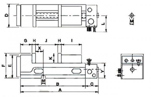 Schraubstöcke Bernardo Pneumatik-Schraubstock PQV 100 V