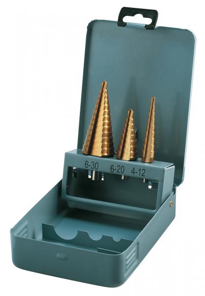 Zubehör für Bohrmaschine Bernardo Stufenbohrer-Set 3-tlg.