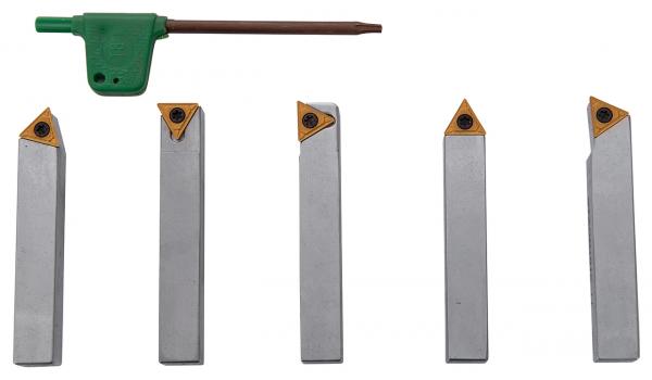 Turning tools sets Bernardo Indexable carbide turning tool set, 10 mm, 5 pcs.