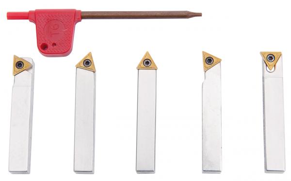 Turning tools sets Bernardo Indexable carbide turning tool set, 8 mm, 5 pcs.