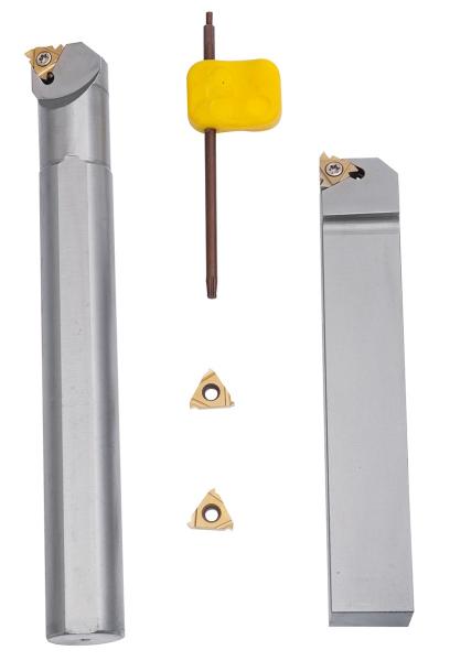 Drehmeisselsätze Bernardo Drehmeißelsatz für Innen- und Außengewinde, mit HM-Wendeplatten, 25 mm, 2-tlg.