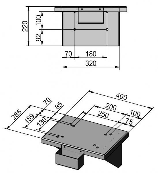 Stands for sanding machine Bernardo Console WH