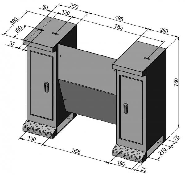 Stands for turning lathes Bernardo Stand model D3 for Profi(center) 500 series