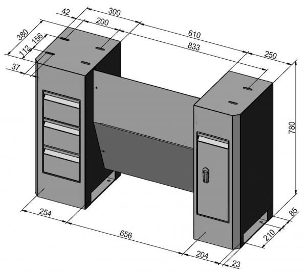 Untergestell für Drehmaschine Bernardo Untergestell D6 Deluxe