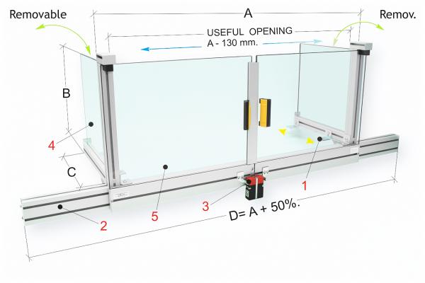 Protective devices for installation on the Bernardo PFR 40/755 machine table